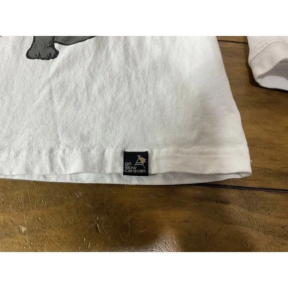 Go Slow Caravan Graphic Cat Long Sleeve White T-Shirt Size 3 - Picture 3 of 10